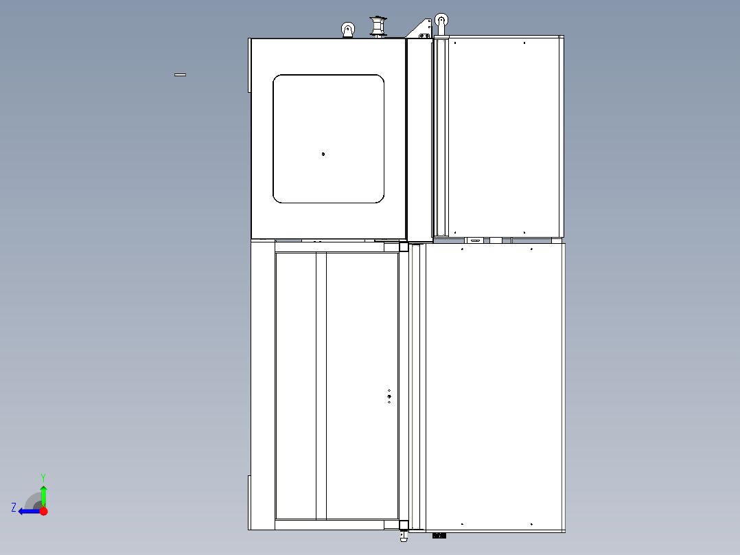 产品包装机设计图纸3D模型右视图