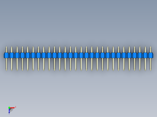 彩色公头100mil（2.54mm）系列-DS1021_blue_1x28p_100mil_Type1_rev1.0俯视缩略图