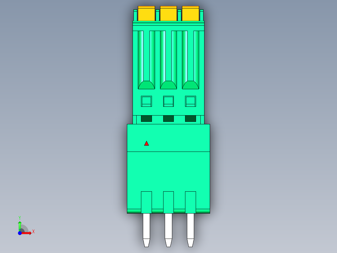 DEGSON 15EDG 系列 2.5mm 接线端子包-15EDGVC+KD-2.5-03P-14-00AH前视图
