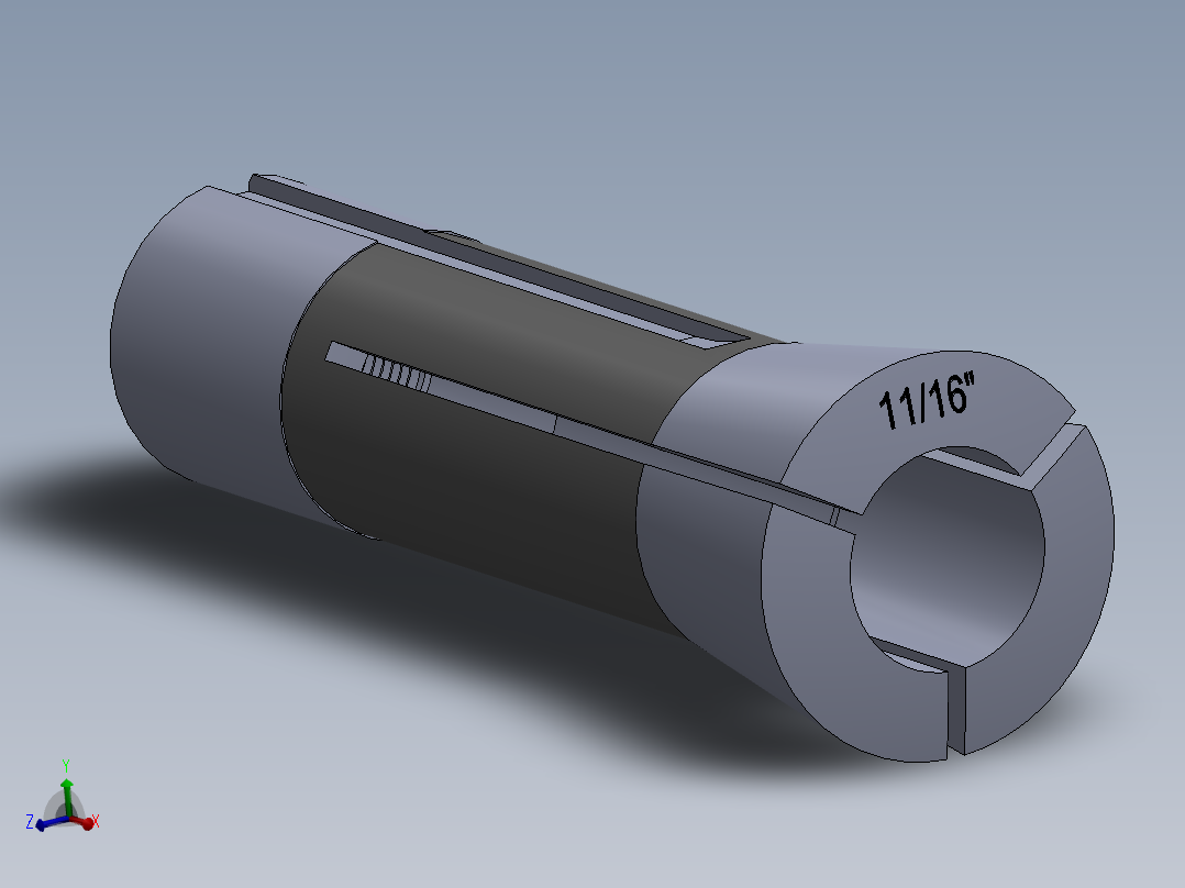 R8-夹头组-R8 COLLET 0.688.SLDPRT主视图