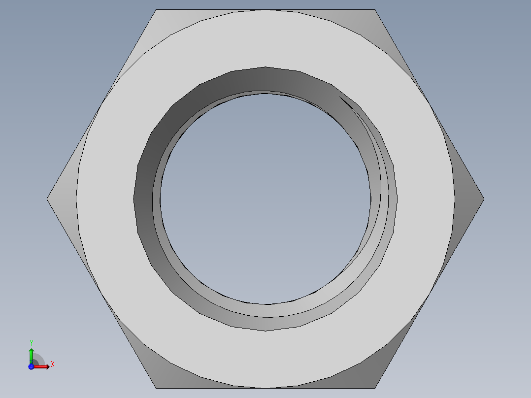 DIN 934 螺母-M24 Nut.SLDPRT前视图