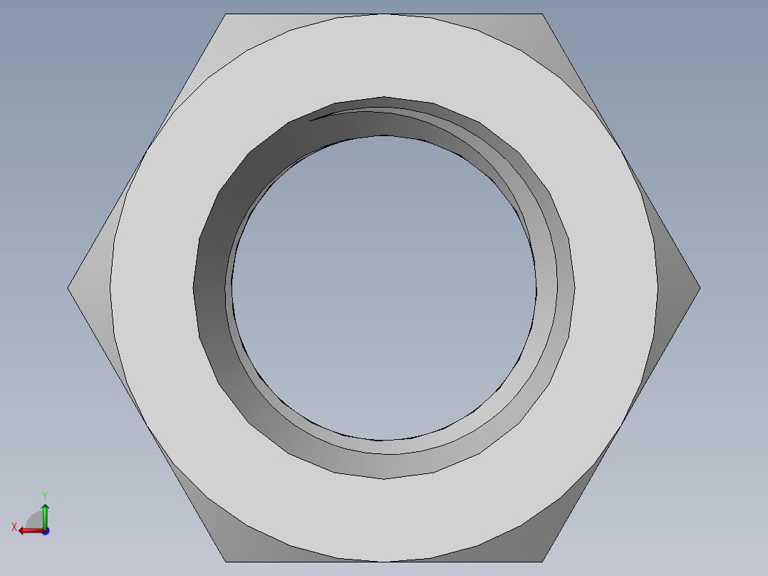 DIN 934 螺母-M24 Nut.SLDPRT后视图