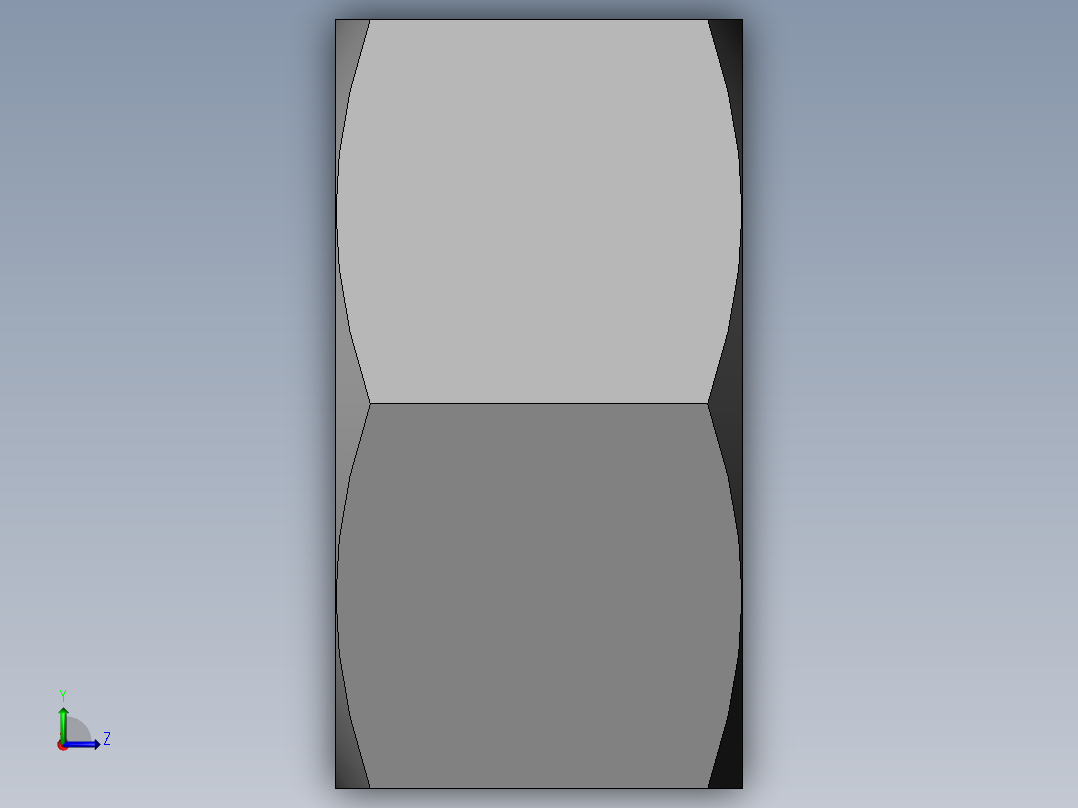 DIN 934 螺母-M24 Nut.SLDPRT左视图