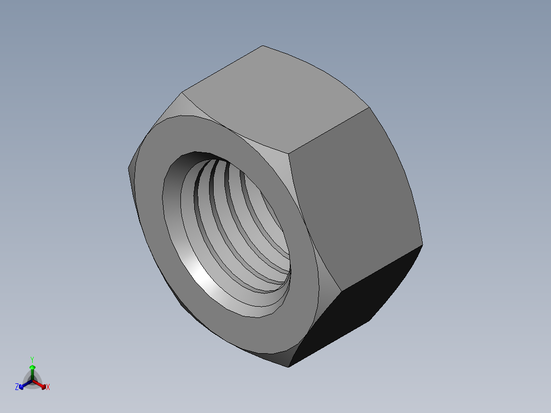 DIN 934 螺母-M24 Nut.SLDPRT正等轴测图