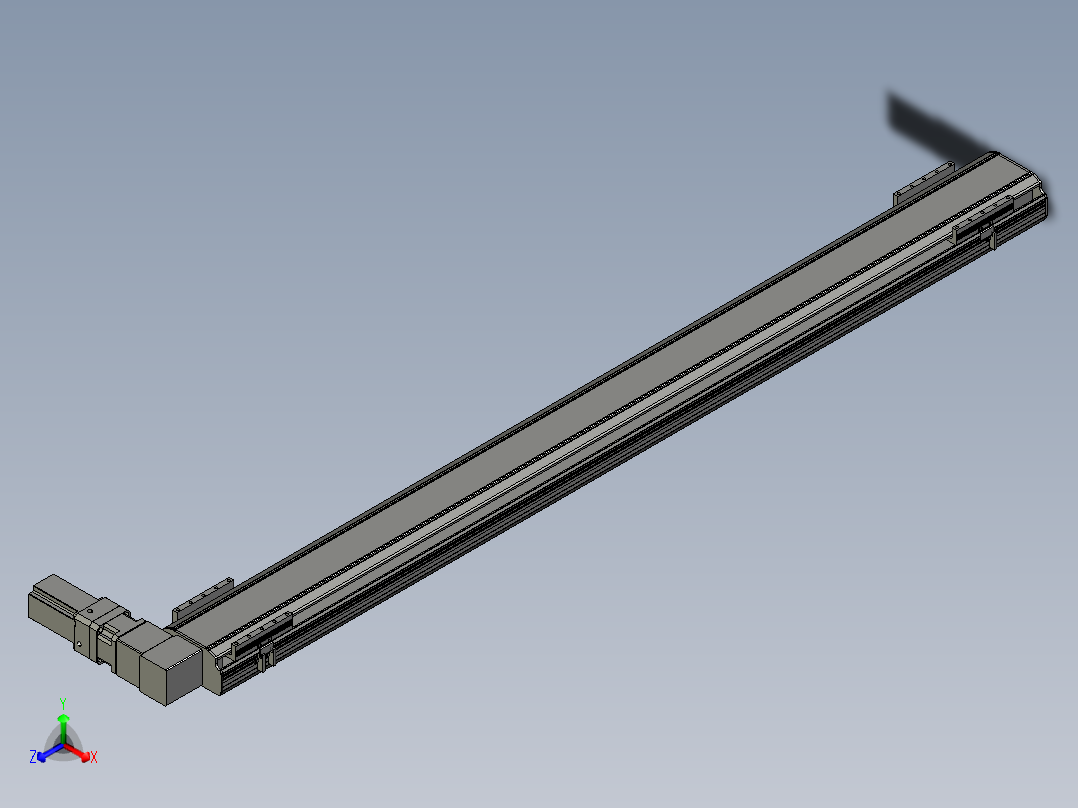 直线模组LHB17-L40-S1900-R(B)设计图纸主视图