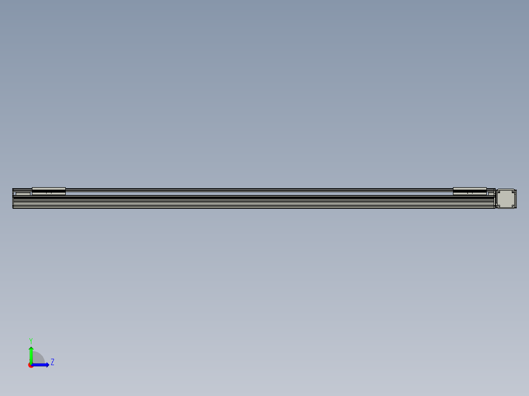 直线模组LHB17-L40-S1900-R(B)设计图纸左视图