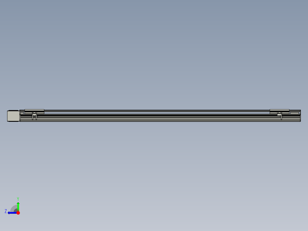 直线模组LHB17-L40-S1900-R(B)设计图纸右视图