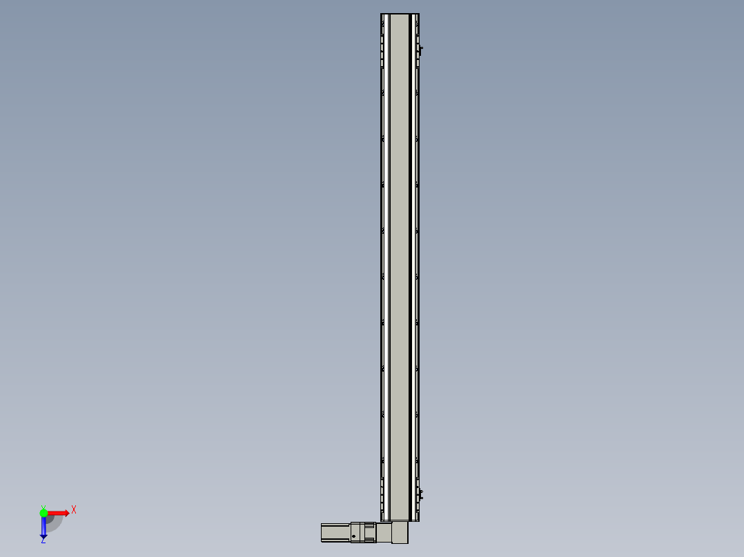 直线模组LHB17-L40-S1900-R(B)设计图纸俯视图