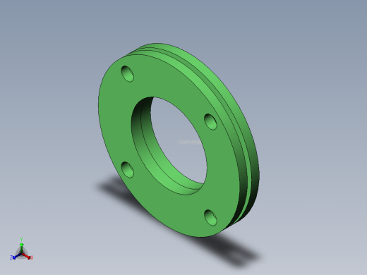 法兰 (4)正等轴测缩略图
