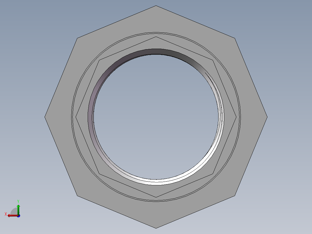 活接-等径内丝直通 DN32后视图