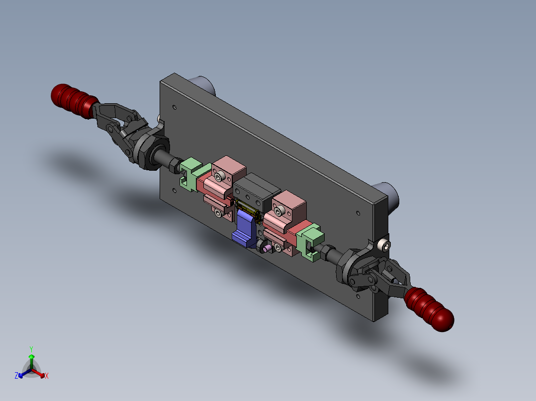 门板定位治具正等轴测图