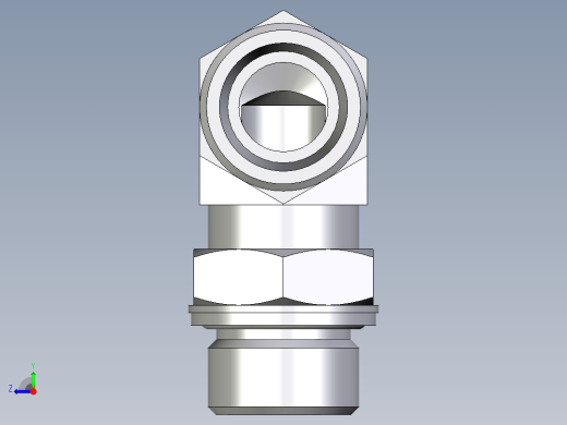 卡套式工业通用硬管接头EO_Adjustable_Locknut_elbow_WEE20SMOMDCF右视缩略图