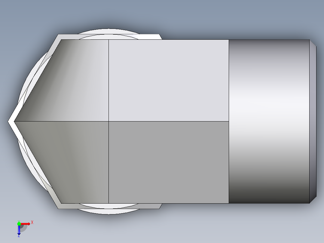 卡套式工业通用硬管接头EO_Adjustable_Locknut_elbow_WEE20SMOMDCF俯视图