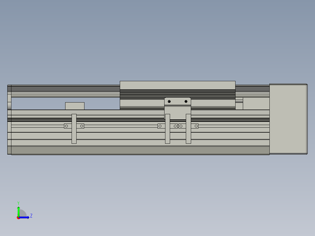 直线模组LHA170-S100-L设计图纸左视图