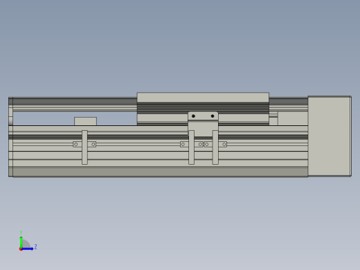 直线模组LHA170-S100-L设计图纸左视缩略图