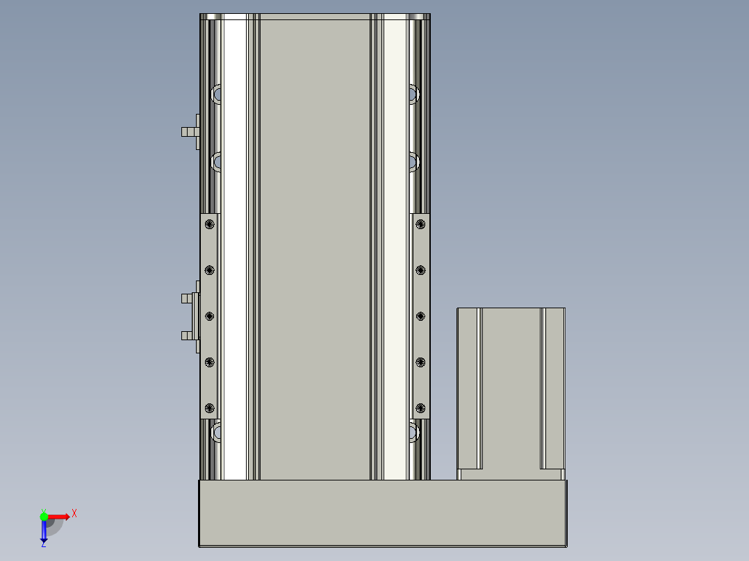 直线模组LHA170-S100-L设计图纸俯视图