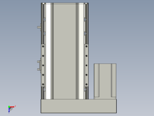 直线模组LHA170-S100-L设计图纸俯视缩略图