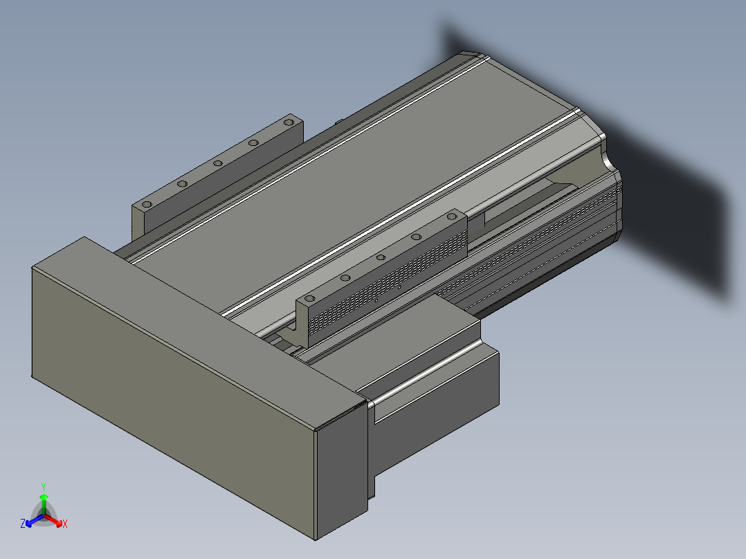 直线模组LHA170-S100-L设计图纸正等轴测图