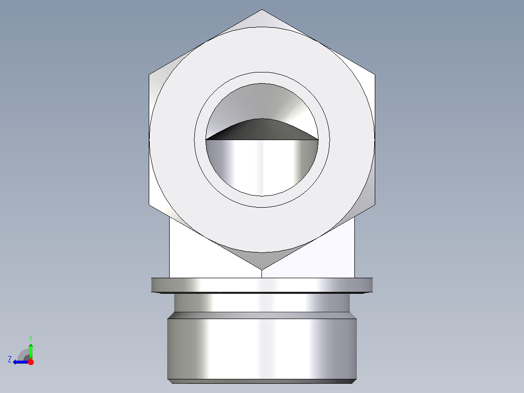卡套式工业通用硬管接头EO_Male_stud_elbow_WE30SMCF右视图