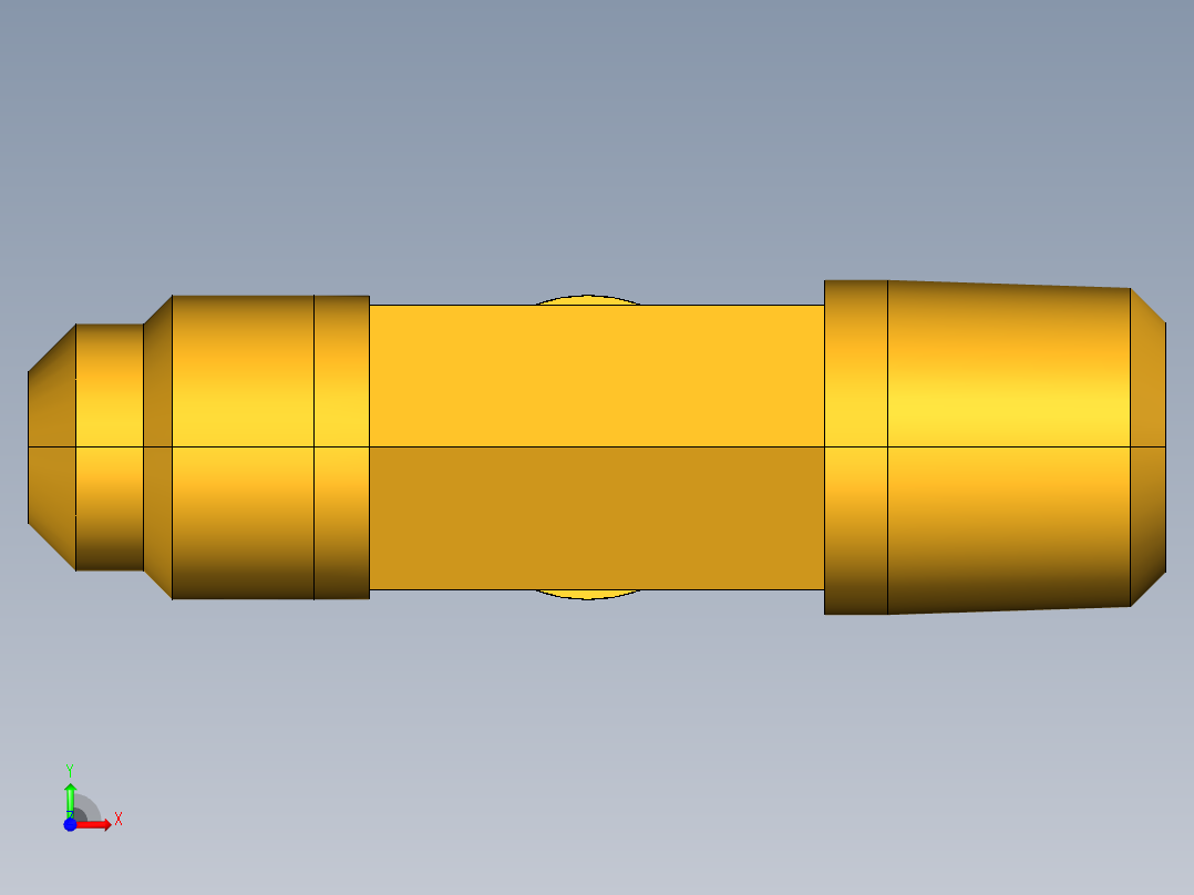 扩口式工业通用硬管接头Male Run Tee 151F-5-4前视图