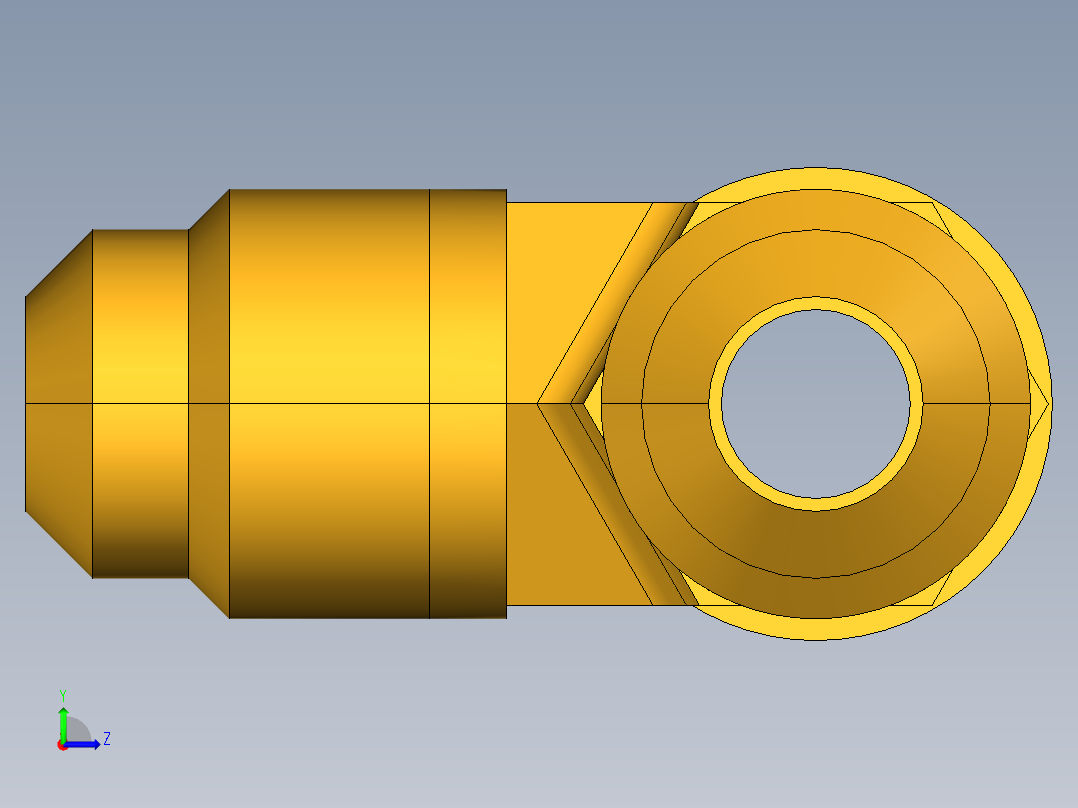扩口式工业通用硬管接头Male Run Tee 151F-5-4左视图