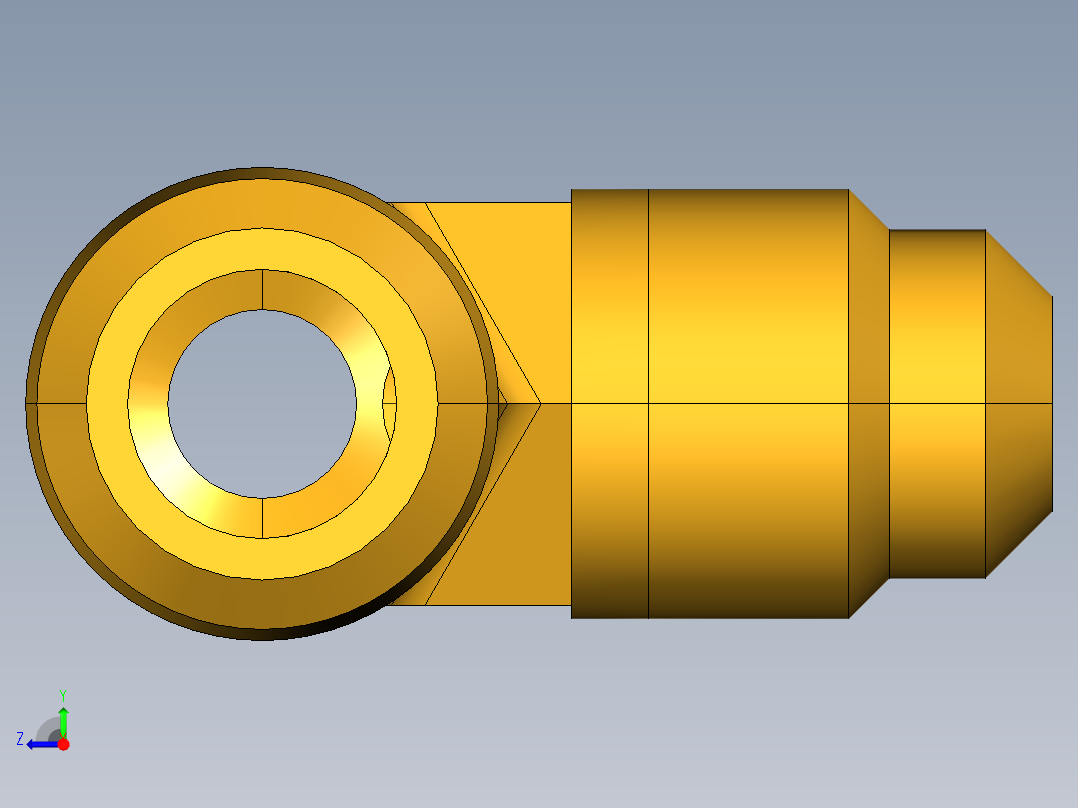 扩口式工业通用硬管接头Male Run Tee 151F-5-4右视图