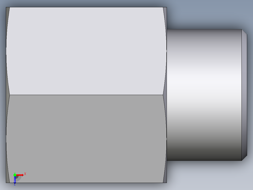 卡套式工业通用硬管接头EO_Swivel_connector_GAI12LR71X俯视图