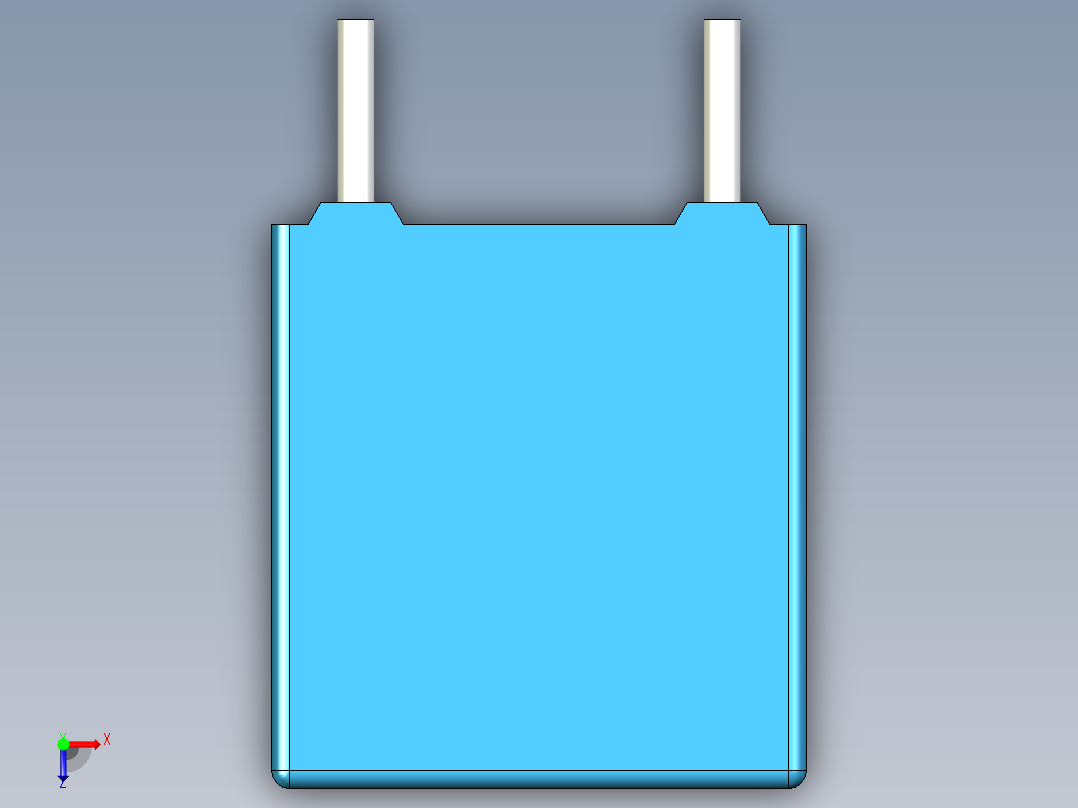 无源元件封装-CAP_BOX_7.3x3.5x8_BL俯视图