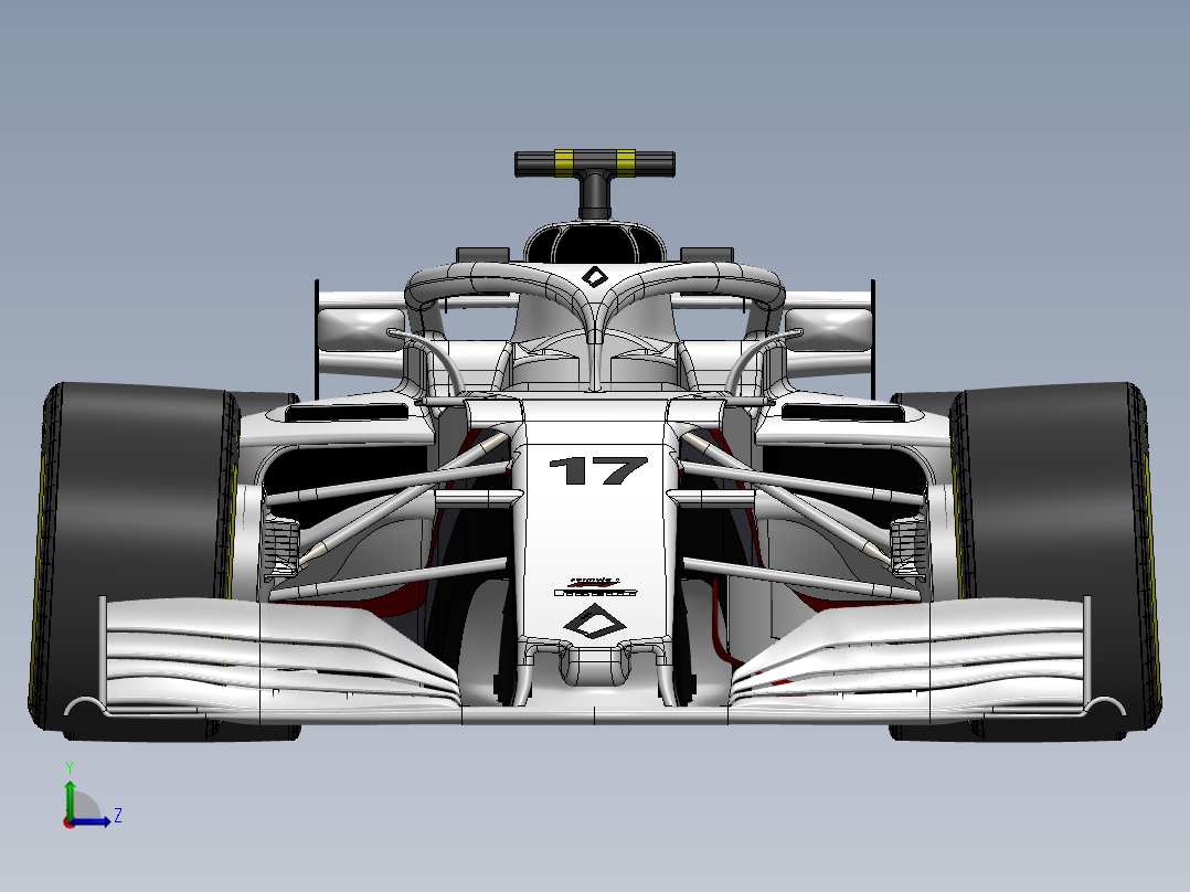 一级方程式赛车左视图