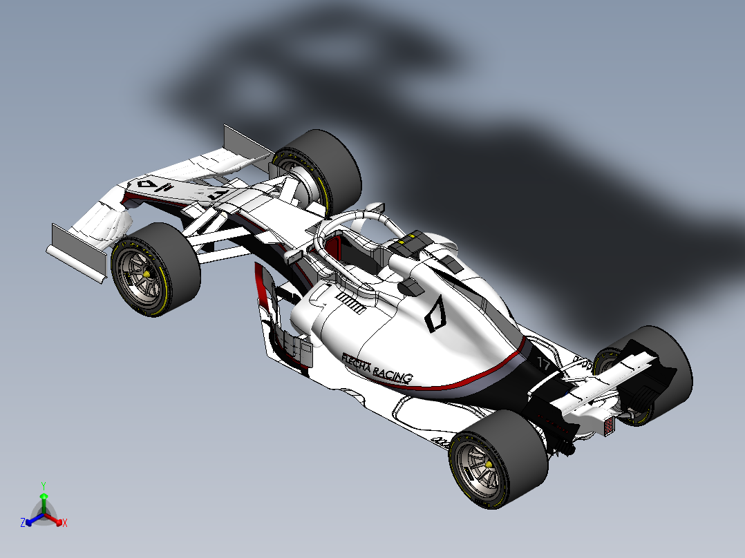 一级方程式赛车正等轴测图