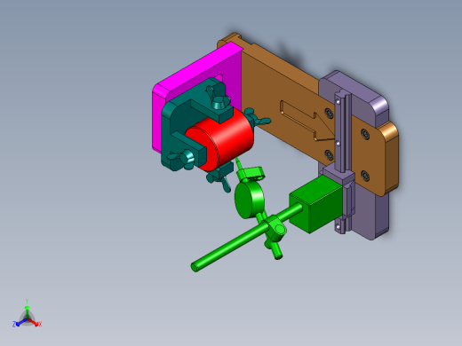 四爪找正夹具模型三维夹具设计