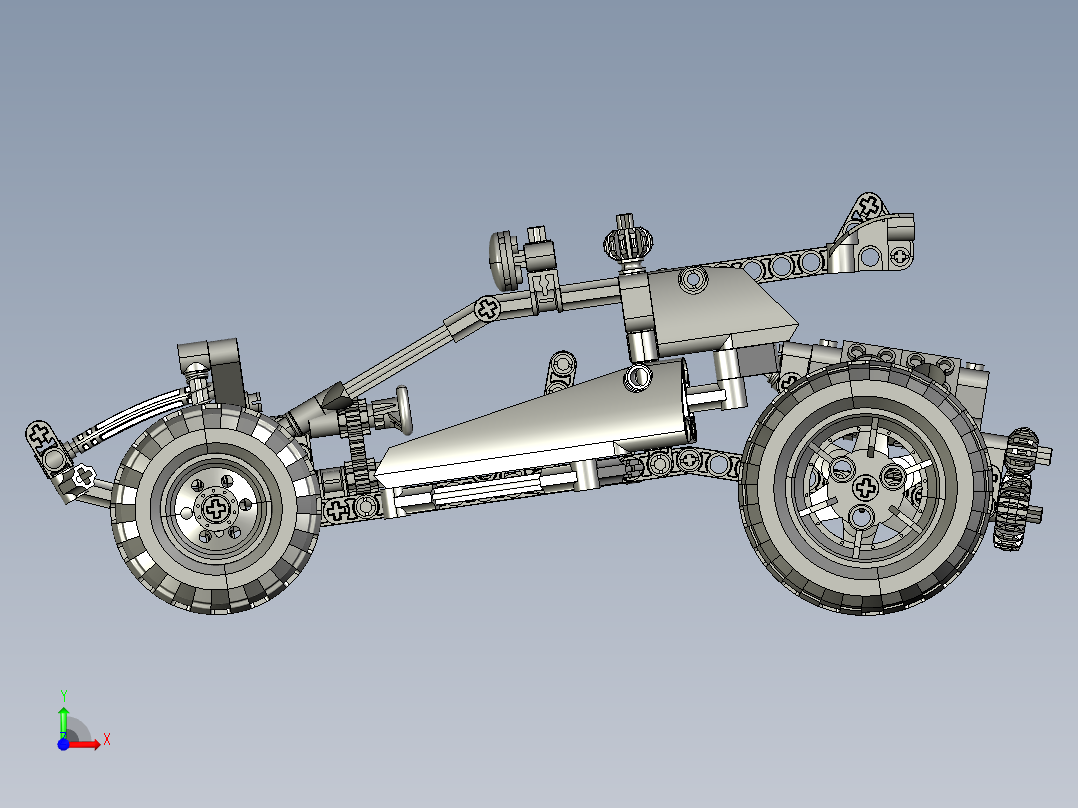 越野车造型三维图纸前视图