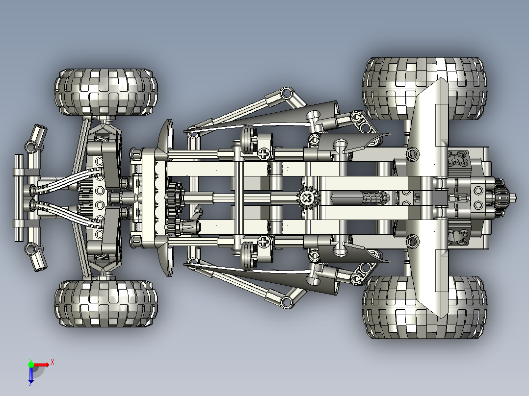越野车造型三维图纸俯视图