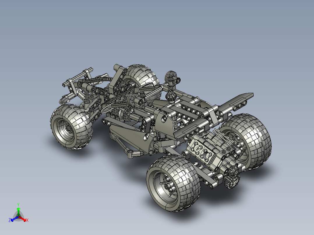 越野车造型三维图纸正等轴测图