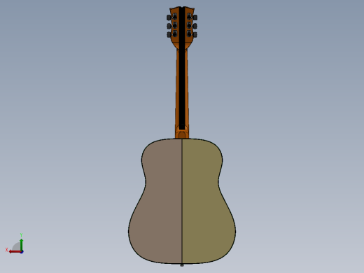 吉他设计模型后视缩略图