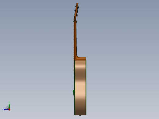 吉他设计模型右视缩略图