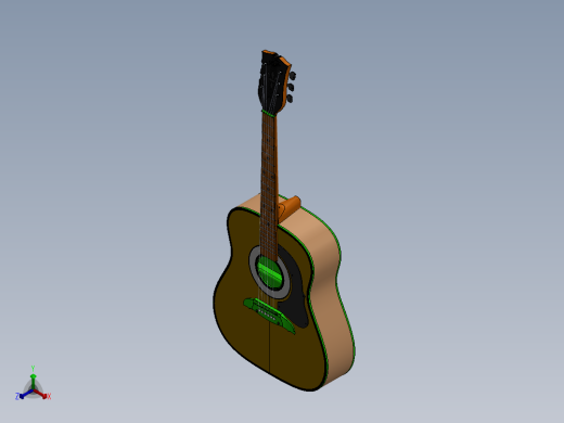 吉他设计模型正等轴测缩略图