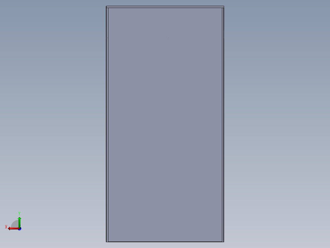 二门更衣柜后视图