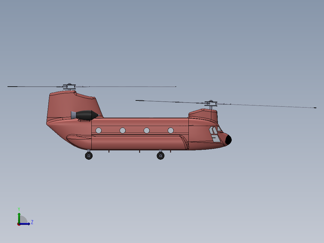 8波音 CH-47 支奴干---格式为：STP左视图