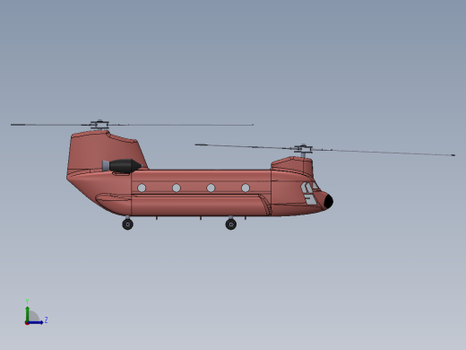 8波音 CH-47 支奴干---格式为：STP左视缩略图