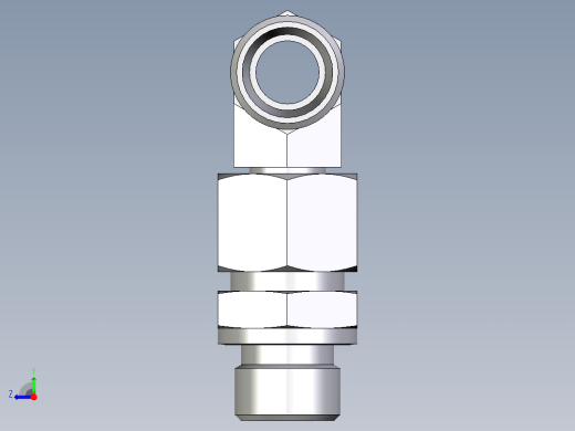 卡套式工业通用硬管接头EO_Assembled_adjustable_standpipe_branch_tee_EVT12LROMD71右视缩略图
