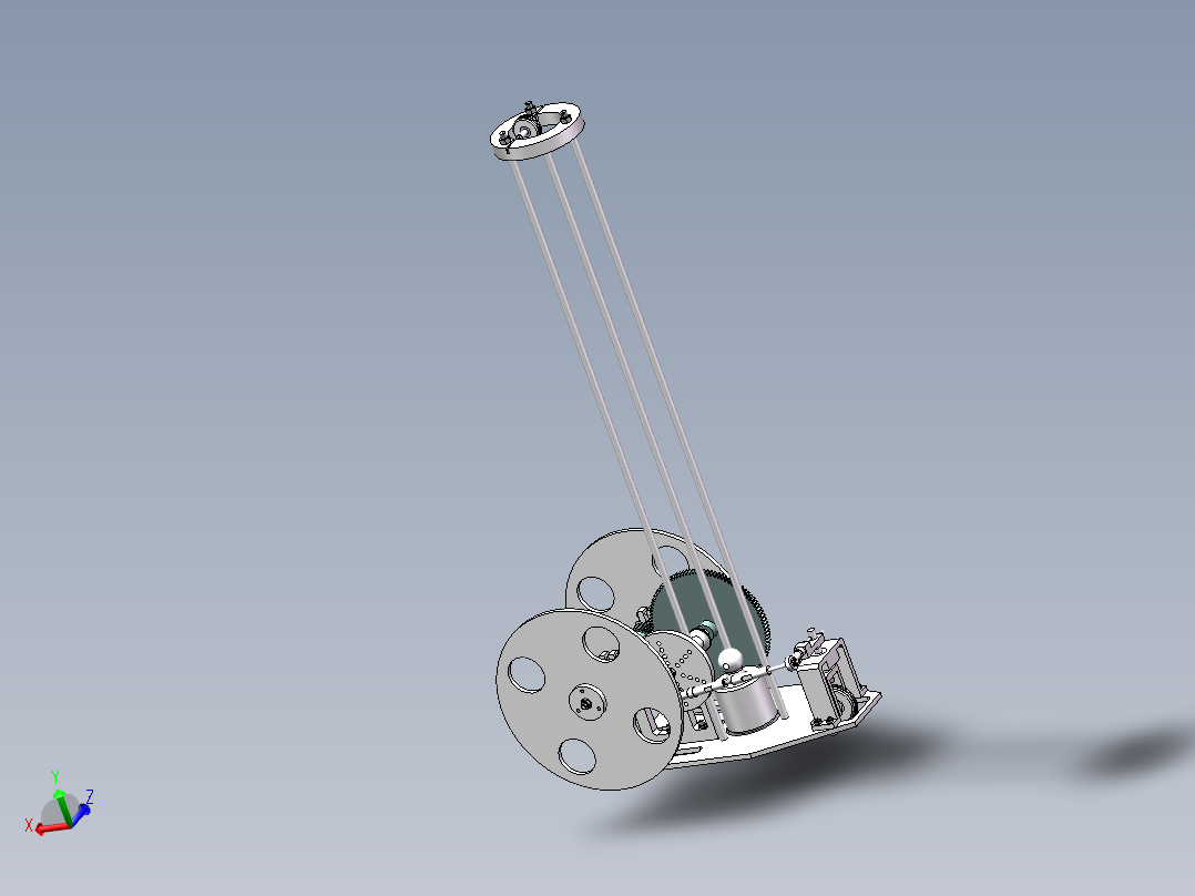 无碳小车(走S型道路) 机械设备 3D模型图纸 设计素材