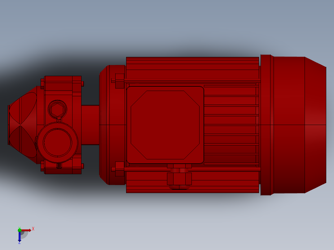 水泵发电机俯视图