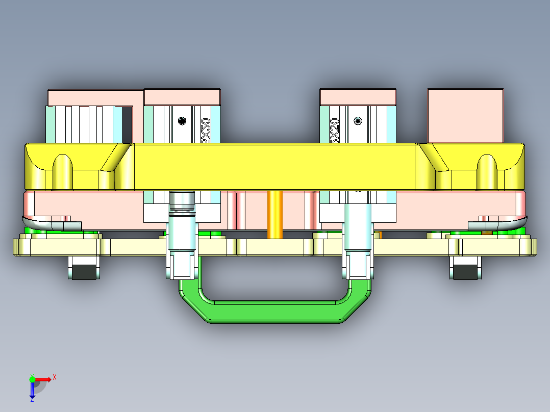 C100PA-D-笔记本CNC工装夹具三维模型CNC1-20150505俯视图