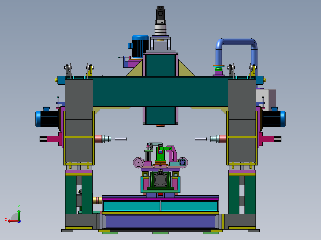 CNC数控三轴钻孔机sw12后视图