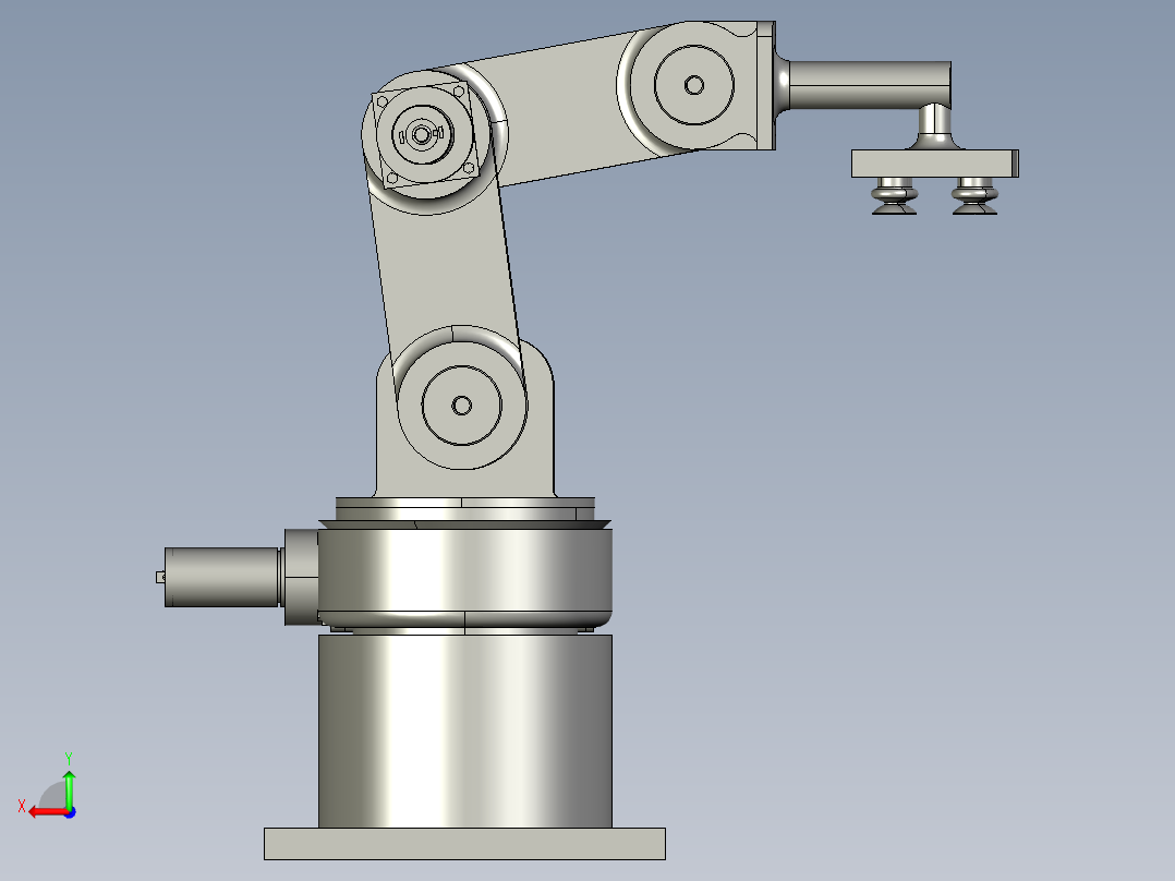 4轴机械臂后视图