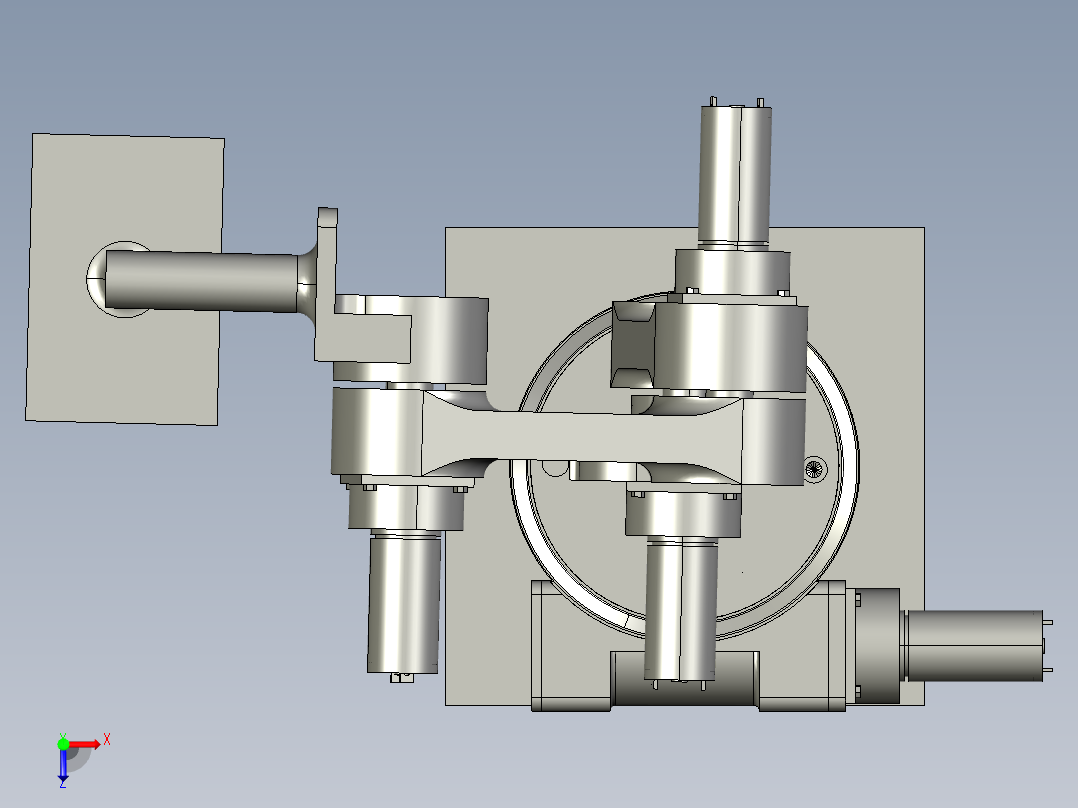4轴机械臂俯视图