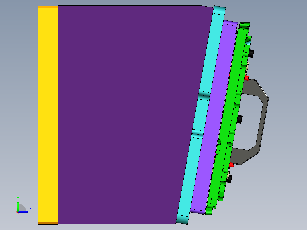 EDA50-笔记本CNC工装夹具三维模型CNC4-190115左视图