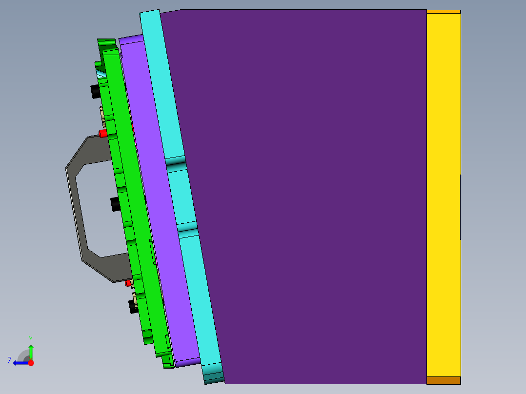 EDA50-笔记本CNC工装夹具三维模型CNC4-190115右视图