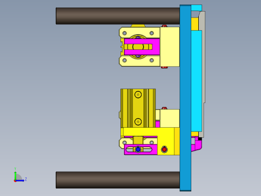 平板飞面通用可调节CNC治具模型左视缩略图